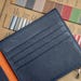 Personalized Alligator Leather Wallet: Handmade Exotic Navy Billfold