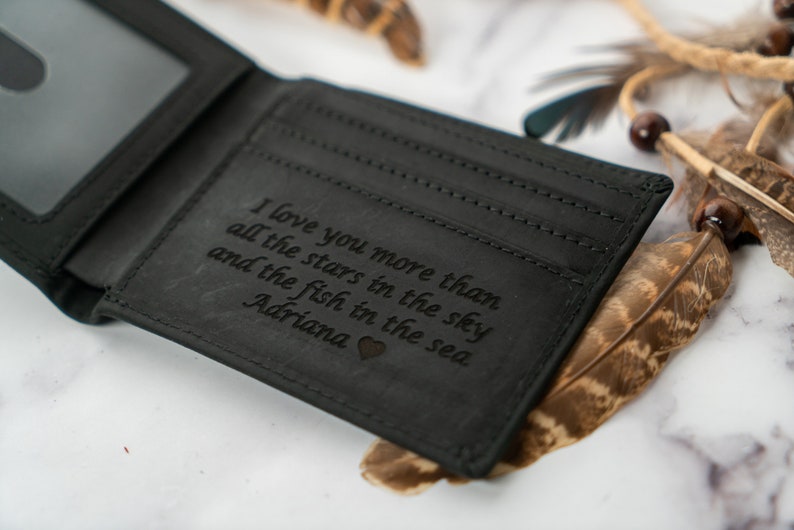 Christmas Gift for Him, Personalized Wallet, Mens Wallet, Engraved Wallet, Custom Wallet, Leather Wallet,Boyfriend Gift For Men,Gift for Dad