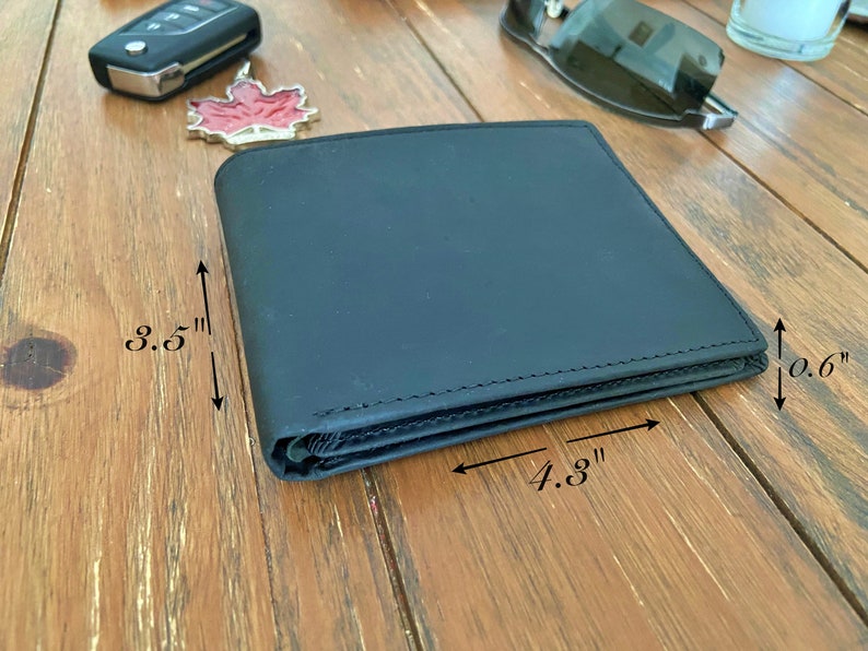 Personalized Handmade Leather Mens Wallet, Engraved Gift for Anniversary, Graduation, Dad, Boyfriend, Him, Husband, Father, Handwriting