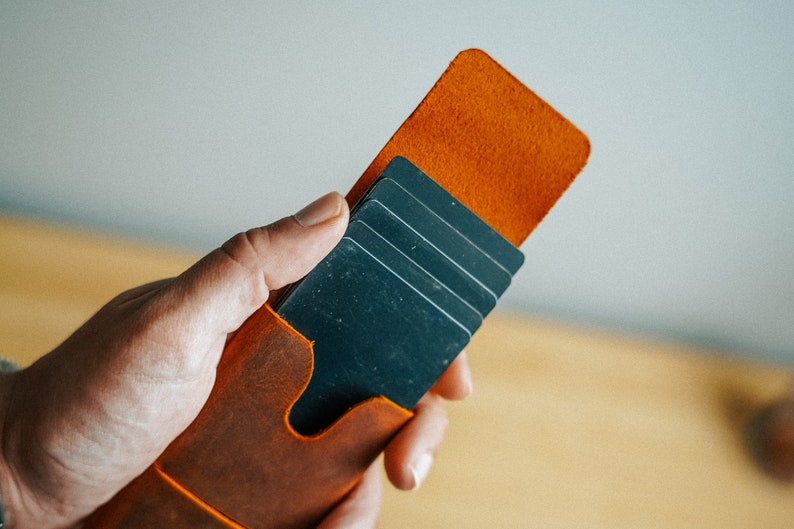 World’s Most Minimalist Leather Wallet – Slim Handmade Card Holder for Men & Women