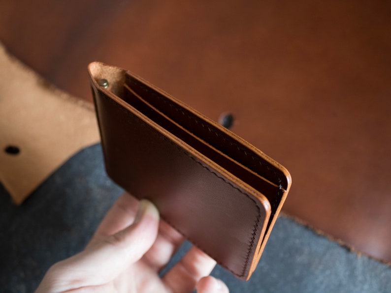Leather Money Clip, Personalized Clip Card Holder, Full Grain Wallet, Birthday Gift for Man